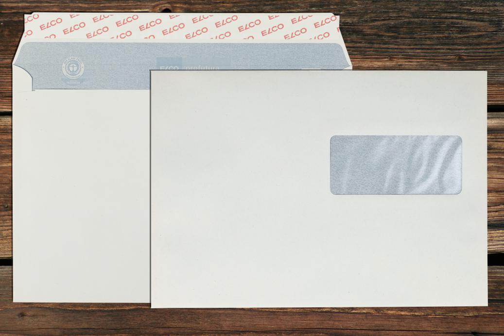 Briefhüllen mit Fenster C5 162x229 mm Haftklebend Recycling Weiß 100 g/qm